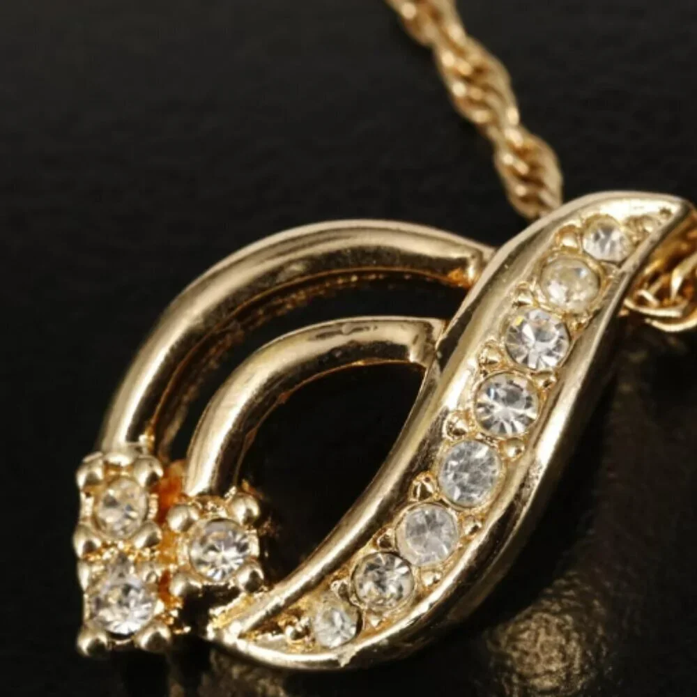 Christian Dior Rhinestone Pendant Necklace-1962-1970 ERA